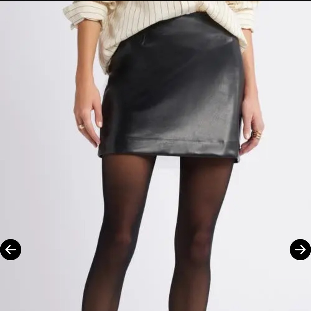 Nordstrom Open Edit Faux Leather Mini Skirt
